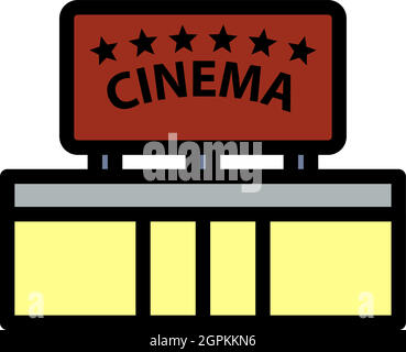 Icona ingresso cinema Illustrazione Vettoriale