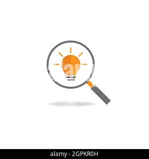 Cerca il design dell'icona del modello del logo della lampada Foto Stock