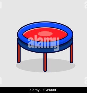 illustrazione vettoriale di cartoni animati isolati con trampolino in stile piatto Illustrazione Vettoriale