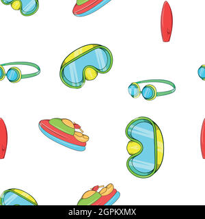 Esercizio acqua pattern, stile cartoon Illustrazione Vettoriale