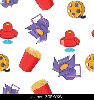 Motion Picture pattern, stile cartoon Illustrazione Vettoriale