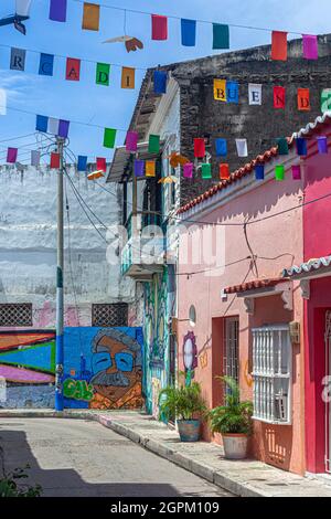 Barrios Getsemani, Cartagena de Indias, Colombia. Foto Stock