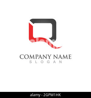 Q letter logo and symbol vector image Stock Vector