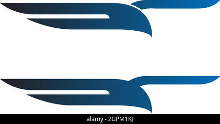 Falcon, modello vettoriale per il disegno dell'icona del logo di Eagle Bird Illustrazione Vettoriale