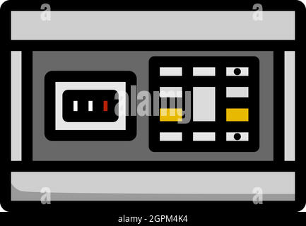 Icona scatola interruttori di circuito Illustrazione Vettoriale