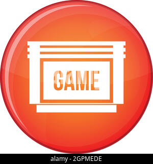 Cartuccia di gioco icona, stile piatto Illustrazione Vettoriale