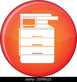 Dispositivo multifunzione, fax, copiatrice e icona dello scanner Illustrazione Vettoriale