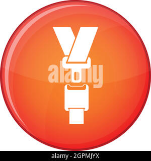 Cintura di sicurezza, l'icona di stile di Piana Illustrazione Vettoriale