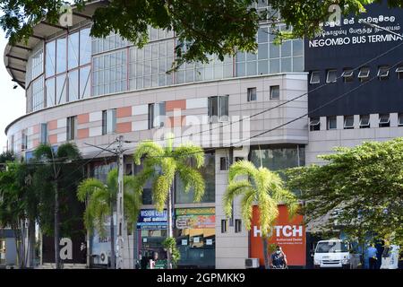 Terminal degli autobus di Negombo Foto Stock