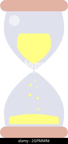 Clessidra icona tasso vettore tempo sabbia vetro Illustrazione Vettoriale