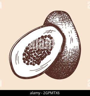 Icona di Papaya Illustrazione Vettoriale