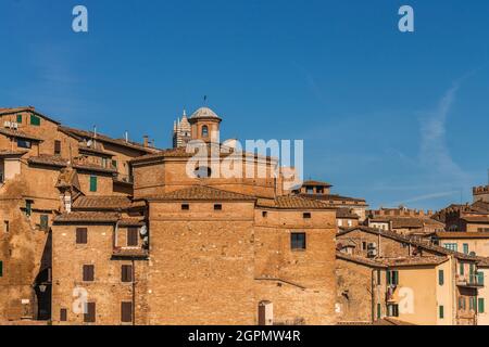 Vista panoramica della città di Siena. Spazio di copia. Foto Stock