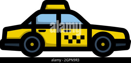 Taxi auto icona Illustrazione Vettoriale