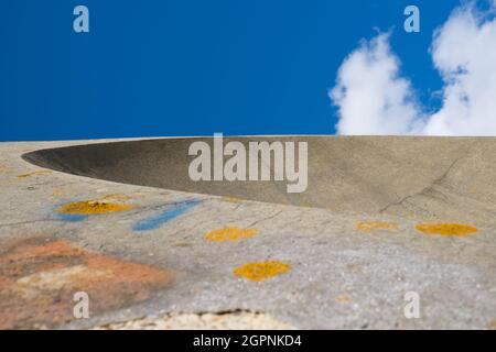 Lo specchio sonoro Cliff di Abbot, tra Folkestone e dover, Kent Foto Stock