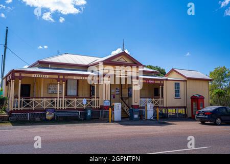 Il patrimonio elencato Ravenswood Post Office, costruito nel 1885, Ravenswood, North Queensland, Australia Foto Stock