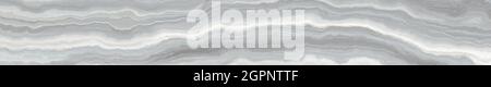 Motivo in marmo con venature grigie e bianche ricci. Trama astratta e sfondo. Illustrazione 2D Foto Stock