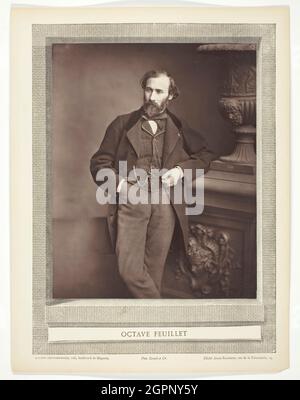 Ottave Feuillet (romanziere e drammaturgo francesi, 1821-1890), 1876/84. Woodburytype, dal periodico "Galerie Contemporaine Littéraire, Artistique" (1877), volume 4. Foto Stock