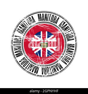 Timbro della provincia di Manitoba Illustrazione Vettoriale