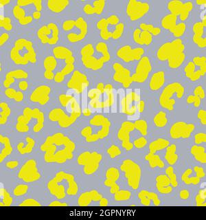 Pelle leopardata jaguar leopardata con motivo senza cuciture, fantasia cromatica. Design per tessuti, arredamento interno Illustrazione Vettoriale