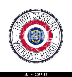 Timbro di gomma del North Carolina Illustrazione Vettoriale