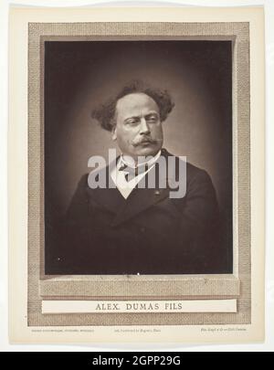 Alexandre Dumas, fils (romanziere francese e drammaturgo, 1824-1895), 1875/76. Woodburytype, dal periodico "Galerie Contemporaine Litt&#xe9;raire, Artistique" (1876), volume 1. Foto Stock