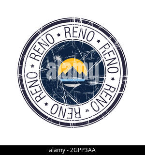 Città di Reno, Nevada vettore timbro Illustrazione Vettoriale