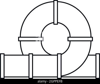 Cursore tubo acqua di icona di stile di contorno Illustrazione Vettoriale