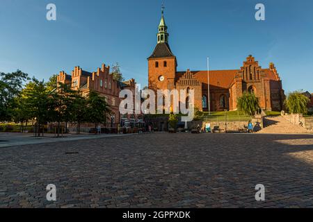 Piazza della Chiesa a Svendborg, Danimarca Foto Stock