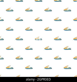 Jet ski pattern, stile cartoon Illustrazione Vettoriale