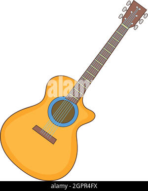 Icona del charango, stile cartoon Illustrazione Vettoriale