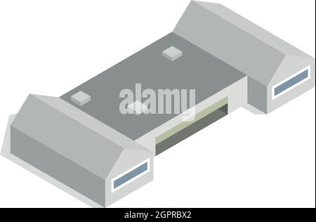 Icona di hangar isometrica 3d style Illustrazione Vettoriale