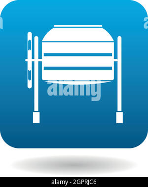 Betoniera icona in stile semplice Illustrazione Vettoriale