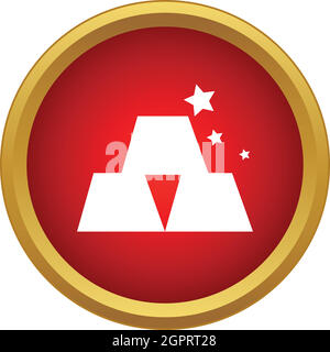 Oro Bar icona in stile semplice Illustrazione Vettoriale