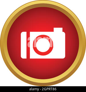 Icona fotocamera in stile semplice Illustrazione Vettoriale