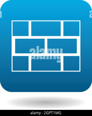 Muro di mattoni, icona di stile semplice Illustrazione Vettoriale