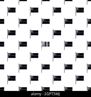 Bandiera di Singapore pattern, stile semplice Illustrazione Vettoriale