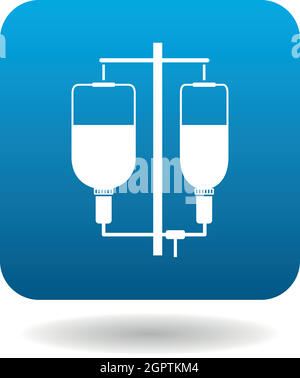 Infusione endovenosa icona in stile semplice Illustrazione Vettoriale