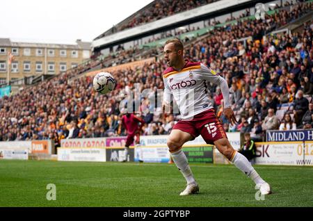 Foto d'archivio del 04-09-2021 del Charles Vernam di Bradford City. Data di emissione: Giovedì 30 settembre 2021. Foto Stock