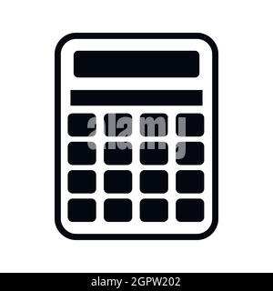 Icona calcolatrice, stile semplice Illustrazione Vettoriale