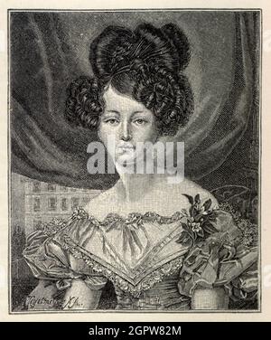 Augusta di Saxe-Weimar-Eisenach come Principessa di Prussia, 1829. Collezione privata. Foto Stock