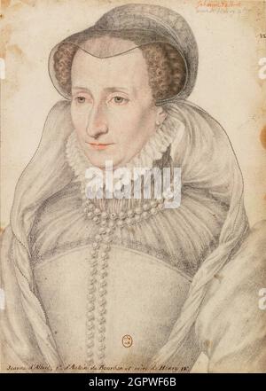 Jeanne d'Albret, Regina della Navarra (1528-1572), 1560. Trovato nella raccolta della Biblioth&#xe8;que Nationale de France. Foto Stock