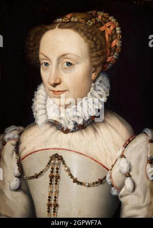 Jeanne d'Albret, Regina della Navarra (1528-1572), c.. 1570. Trovato nella raccolta del Mus&#xe9;e Cond&#xe9;, Chantilly. Foto Stock