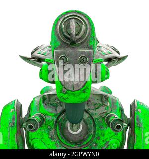 cyber watchman cane in ritratto id, illustrazione 3d Foto Stock