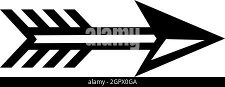 Freccia per il tiro con l'arco, icona di stile semplice Illustrazione Vettoriale