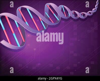 Immagine di un DNA Illustrazione Vettoriale