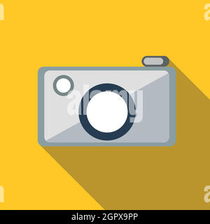 Icona della fotocamera in uno stile piatto Illustrazione Vettoriale