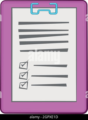 Relazione medica icona, stile cartoon Illustrazione Vettoriale