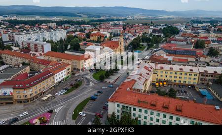 Veduta aerea della città di Zvolen in Slovacchia Foto Stock