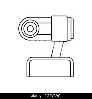L'icona di webcam in stile contorno Illustrazione Vettoriale