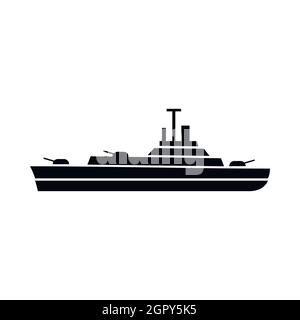 Icona di Warship, stile semplice Illustrazione Vettoriale